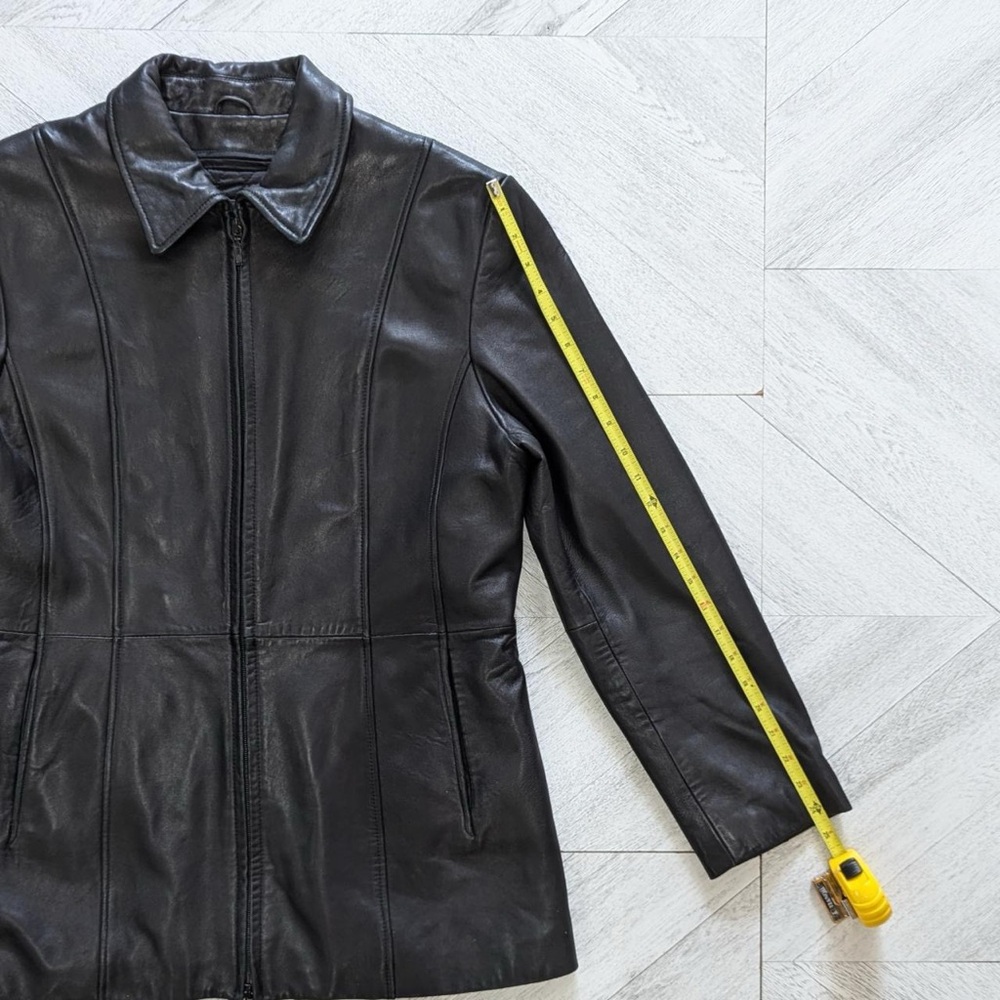 Black Danier Leather Jacket Size Large - Picture 8 of 8